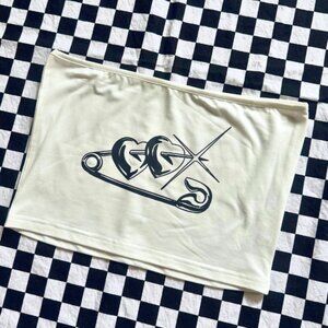 Cherry Kitten Safety Pin Tube Top